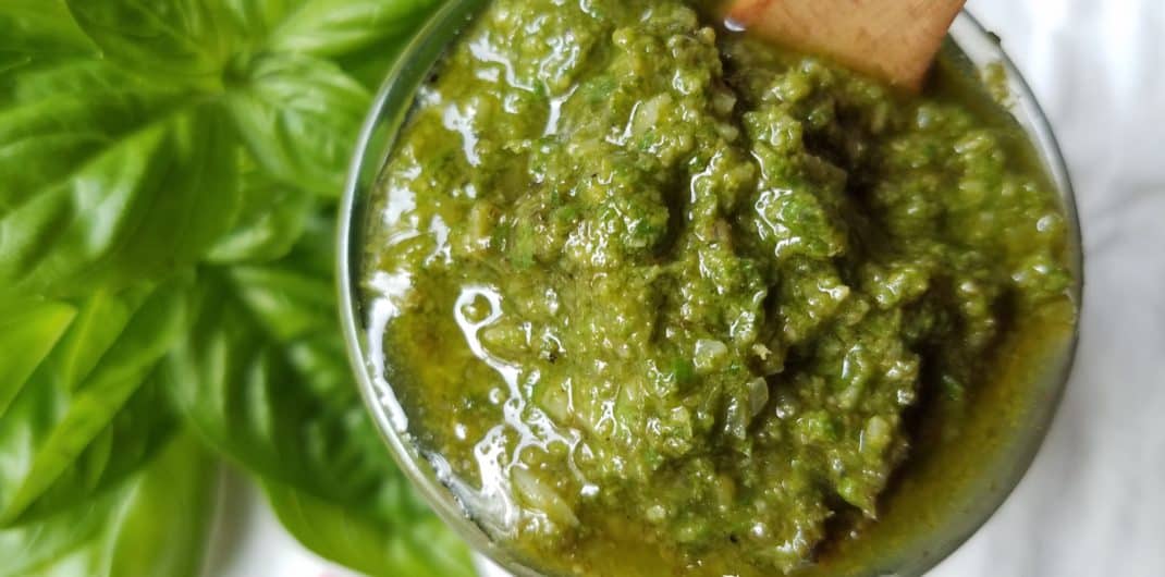 Homemade Basil Pesto Recipe and Preserving