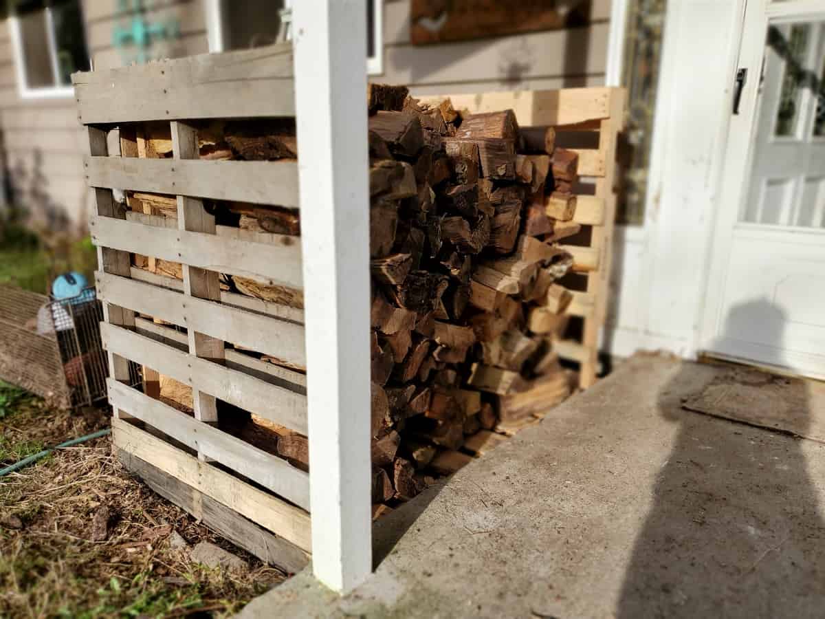 firewood storage pallets