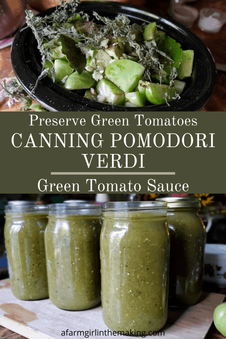 Canning Pomodori Verdi a Green Tomato Pasta Sauce